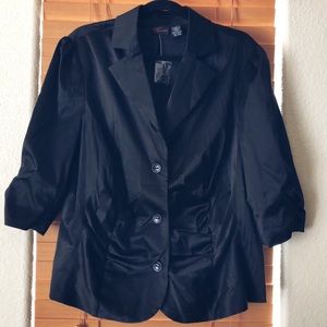 Torrid Plus Size Ruched Satin Blazer